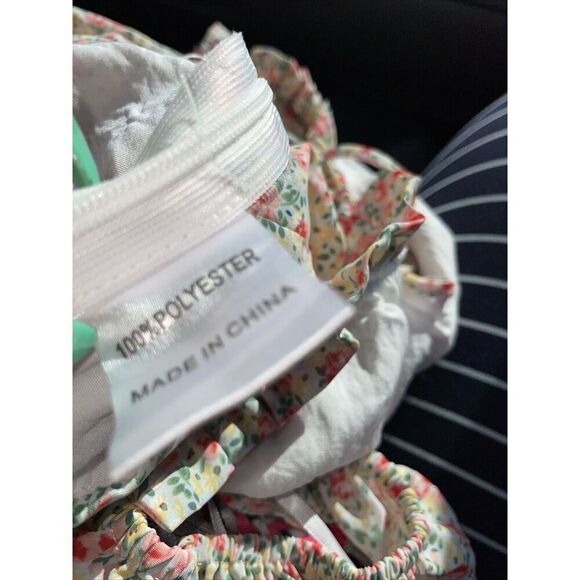 Hello Molly Floral Crop Top Womens 6 Medium Flutter Tank Festival Peasant Zip - Picture 7 of 7